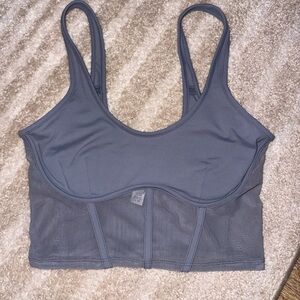 Women's Gray Alo Mesh Top